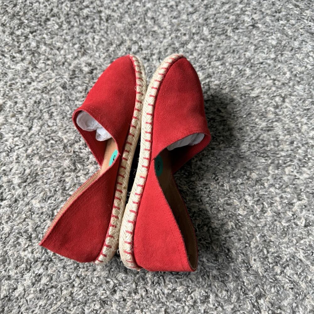 Verbenas Carmen Red Leather Suede Espadrilles Flats Shoes Women’s US 8 - Picture 6 of 6